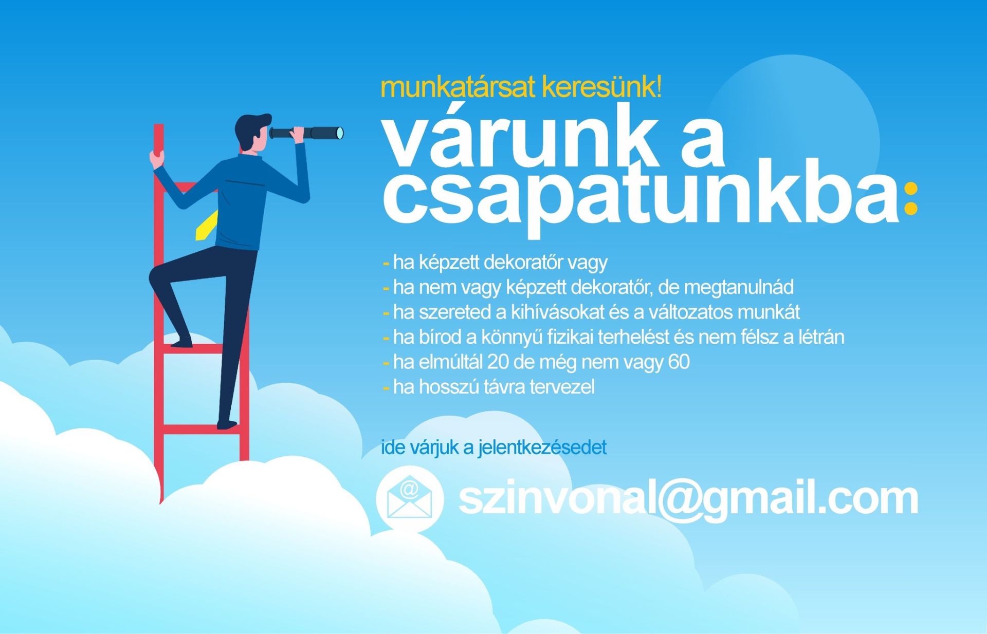 Várunk csapatunkba!