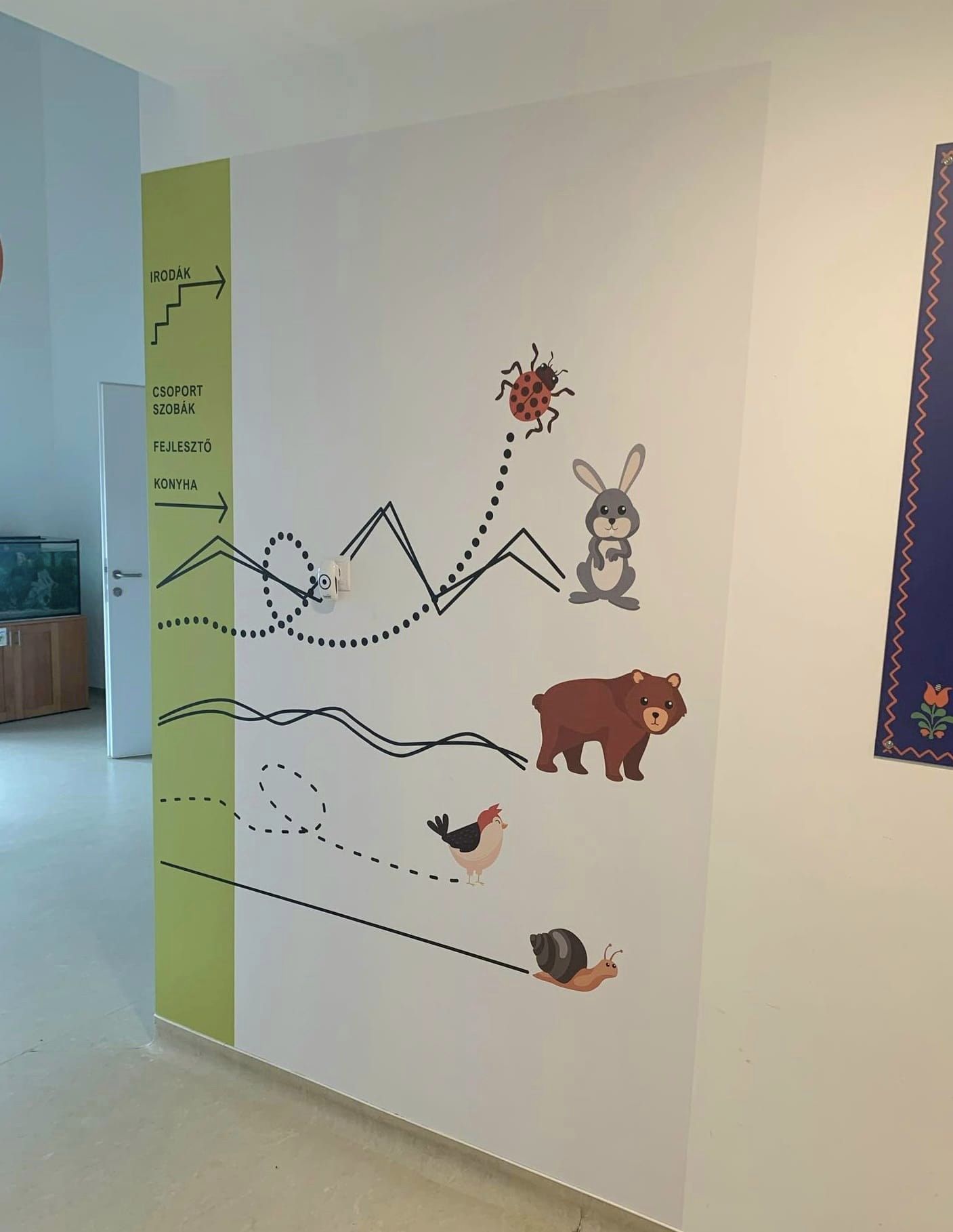 A rátóti óvodában is már a mi fali dekorációnk vidítja fel az aprónépet.