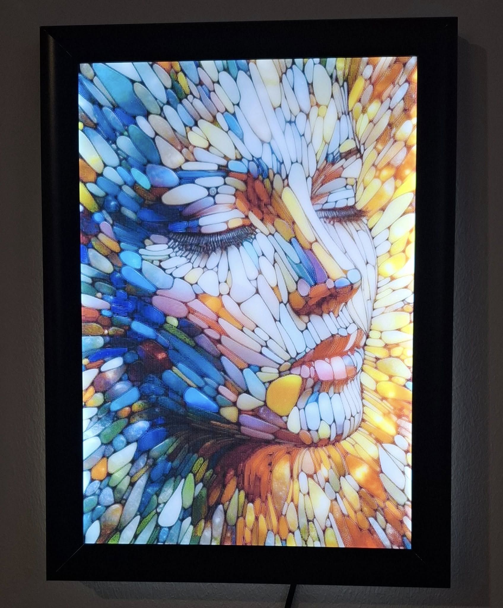 Ajándékozzon megvilágított mozaik képet.